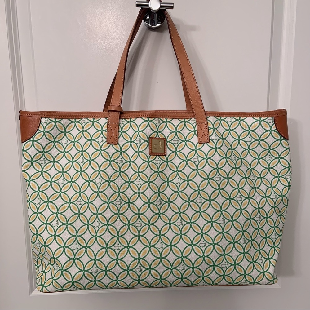 Masters Green and Tan Tote Bag